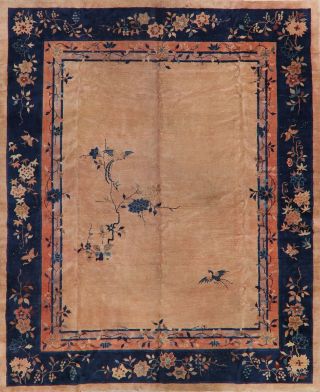 Floral Art Deco Chinese Oriental Area Rug Wool Handmade Decorative Carpet 8 X 10