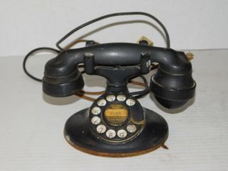 Antique Western Electric D1 Rotary Dial Desk Telephone E1 Receiver Vintage Phone