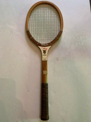 Vintage Wilson Billie Jean King Wooden Tennis Racket