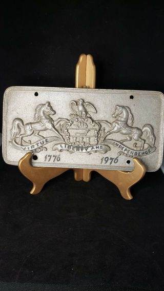 Vintage Cast Aluminum Pennsylvania Bicentennial License Plate