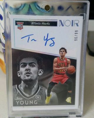 2018 - 19 Noir Trae Young Rookie Auto 96/99 Rc Hawks