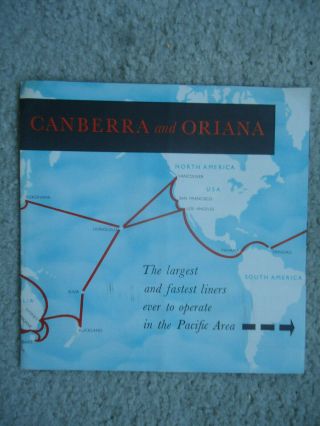 P&o - Orient Lines - Oriana / Canberra - Introduction Brochure - 1960