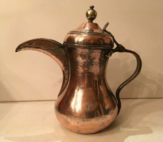 35 cm 2.  102 grams RARE Antique Dallah HALLMARK islamic art Coffee Pot Bedouin 3