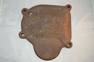 Antique " John Deere / Moline,  Ill.  " Cast Iron Gear Box Cover Jd Z1051 - H,