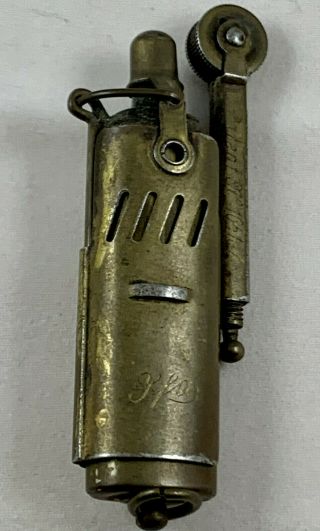 Vintage Very Rare Imco Brass Service Trench Lighter Made Austria Pat 105107 2
