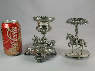 Pair Antique Figural Spanish Colonial Silver Incense Burners " Santafe Carreras "