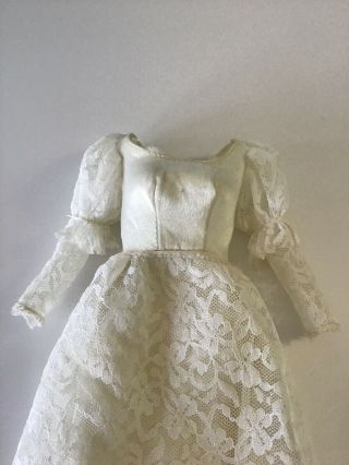 Vintage Barbie Doll Wedding Gown 3493 Satin N Shine VHTF VARIATION 1972 2