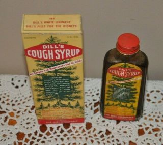 Vintage DILL ' S Cough Syrup & Box Norristown,  Pa quack medicine 2