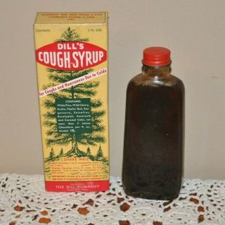 Vintage DILL ' S Cough Syrup & Box Norristown,  Pa quack medicine 3