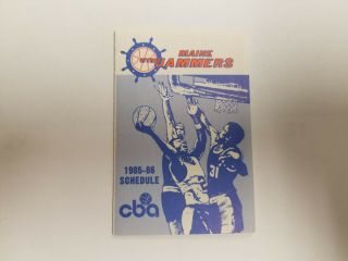 Maine Wind Jammers 1985/86 Cba Basketball Pocket Schedule - Coca Cola