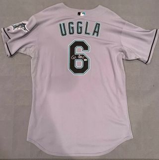 Signed Game Issued Dan Uggla Florida Miami Marlins Jersey Mlb Authenticated