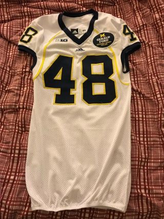 48 Legends Michigan Wolverines Adidas Authentic Game Worn Issued Jersey