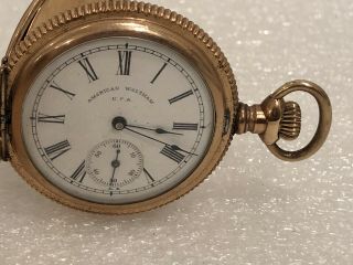 Antique American Waltham Usa 15 Jewels Hunter Case Pocket Watch