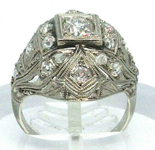 Antique Art Deco Platinum with Diamond Ring 2