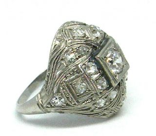 Antique Art Deco Platinum with Diamond Ring 3
