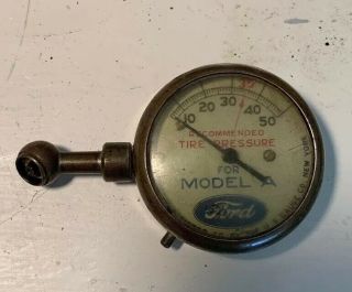 Model A Ford Car Tire Pressure Gauge Antique Rare