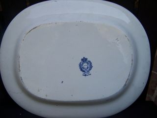 Rare Antique blue and white willow platter by J.  T.  LONGTON 2