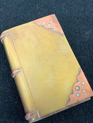 Vintage Brass Trench Pocket Lighter In The Form Of A Lighter Hidden In A Book