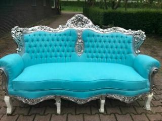 Unique Antique Sofa/couch Blue Baroque Style - Including