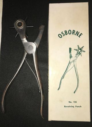 Vintage Osborne No.  155 Revolving Leather Punch Tool