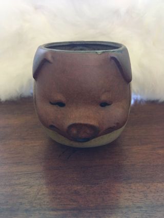 Vintage Pig Coffee Mug Cup Uctci Japan Gempo Pottery Country Farmhouse Ceramic