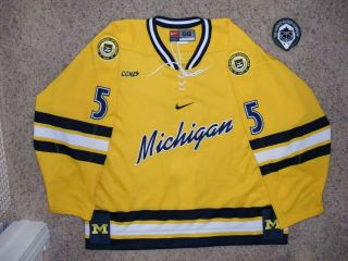 University Of Michigan 5 Brandon Rogers Maize Game Worn 02/03 Season Jersey