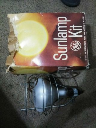 Vtg Ge Tanning Sun Lamp Kit Sunworshipper 