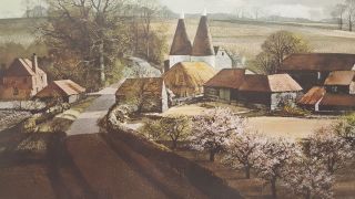 Rowland Hilder Vintage Lithograph Art Print The Garden of England 3