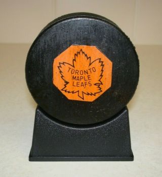 Vintage 1960s Toronto Maple Leafs Official Art Ross National Hockey League Puck