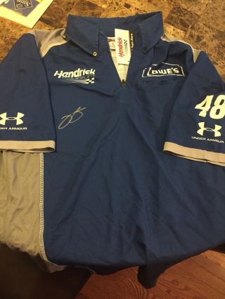 Jimmie Johnson Autographed Signed Team Issued Race Crew Shirt Lowe’s