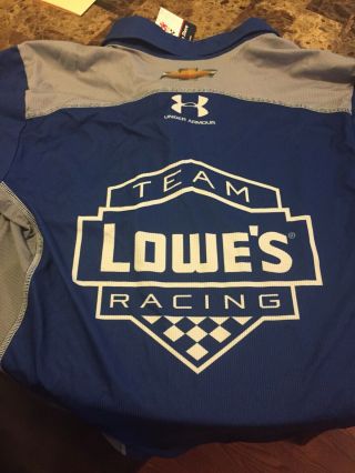 Jimmie Johnson AUTOGRAPHED SIGNED Team Issued Race Crew Shirt LOWE’S 3