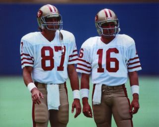 Dwight Clark - Joe Montana San Francisco 49ers 8x10 Sports Photo A