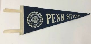 Vtg Penn State Pennant Felt 11.  5 " Flag Psu Nittany Lions Football