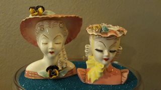 Vintage Lady Head Vase Lefton