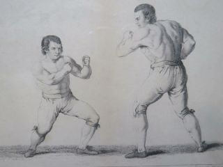 Antique 18th Century Boxing Engraving Pugilist British Antique 1789 By Crozier