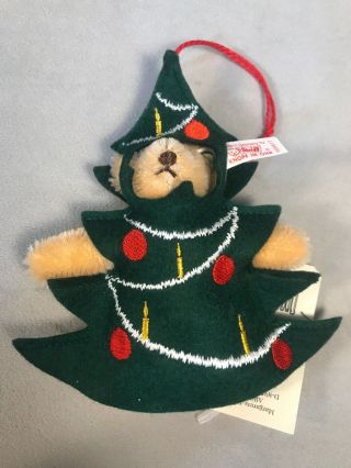 Pv03864 Vintage Steiff Ornament 665417 Christmas Tree Teddy
