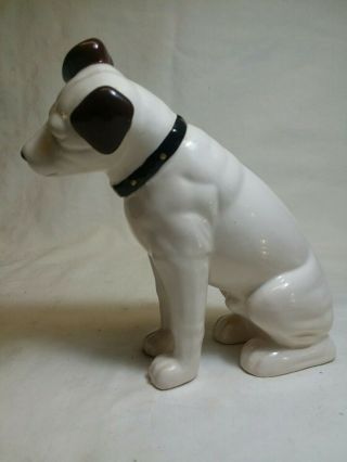 Vintage Rca Victor 6.  5 " Tall Nipper Dog Porcelain Bank.