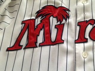 1994 Game worn,  game Fort Myers Miracle home pinstripe jersey,  26. 3