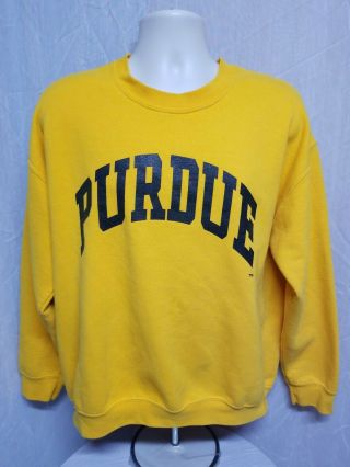 Purdue University Adult Large Yellow Sweatshirt