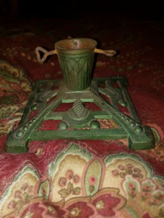 Antique Cast Iron Christmas Tree Stand Vintage Holder Germany 7 " Feather Tree