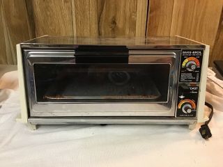 Vintage Ge General Electric Toaster Oven Toast N Broil Chrome W/tray 473a