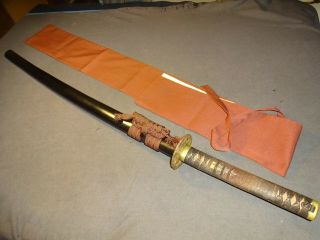 Japanese Wwll Sword In Civilian Mountings " Kanemitsu ",  27,  3/4 "