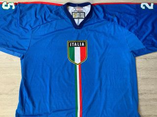 IIHF ITALY Game Worn Ice Hockey Italia Jersey Shirt Tackla Goalie XXL 25 2