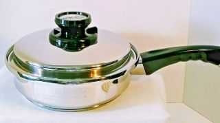 Vintage Lifetime Cookware West Bend T304 Stainless Steel 8 " Skillet With Lid