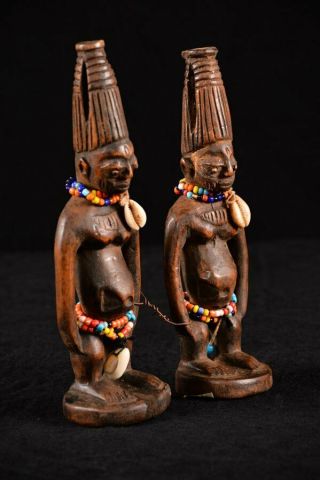 10469 African Old Ibeji Statue,  Nigeria WOOD CARVED 2