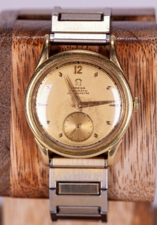 Vintage 18k Gold Omega Automatic Chronometer Centenary Men 