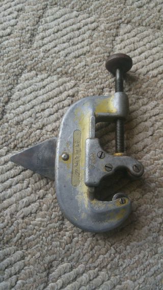 Vintage Ridgid No.  20 Rigid 5/8 " To 2 1/8 " O.  D.  Tubing Pipe Cutter Made In Usa.