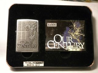 1999 Zippo Collectible Of The Year " Our Century " Mib