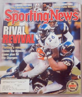 2002 Sporting News San Diego Chargers Vs Denver Broncos Clinton Portis
