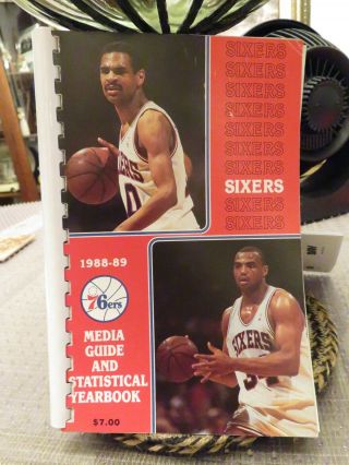 Philadelphia 76ers 1988 - 1989 Media Guide And Statistical Yearbook (spiral Bound)